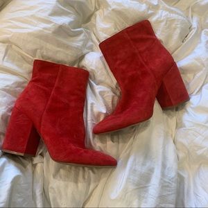 Vince Camuto Red Heeled Booties